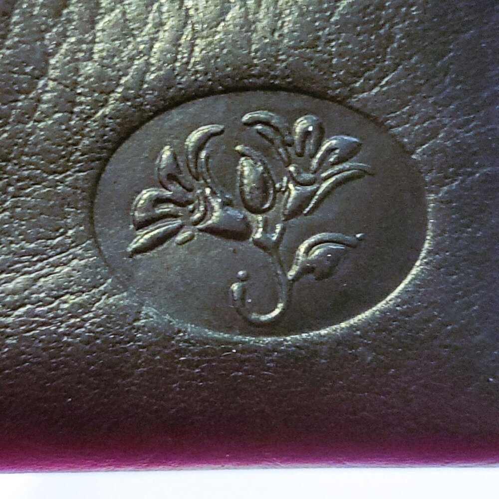 Buxton Leather BiFold Wallet Snap Kisslock Coin Black Top Grain Cowhide Vintage - Picture 11 of 16